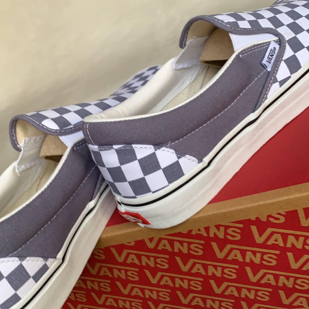 VANS CLASSIC SLIP ON CHECKERBOARD Blgrnt/TRWHT WMN - Picture 13 of 15
